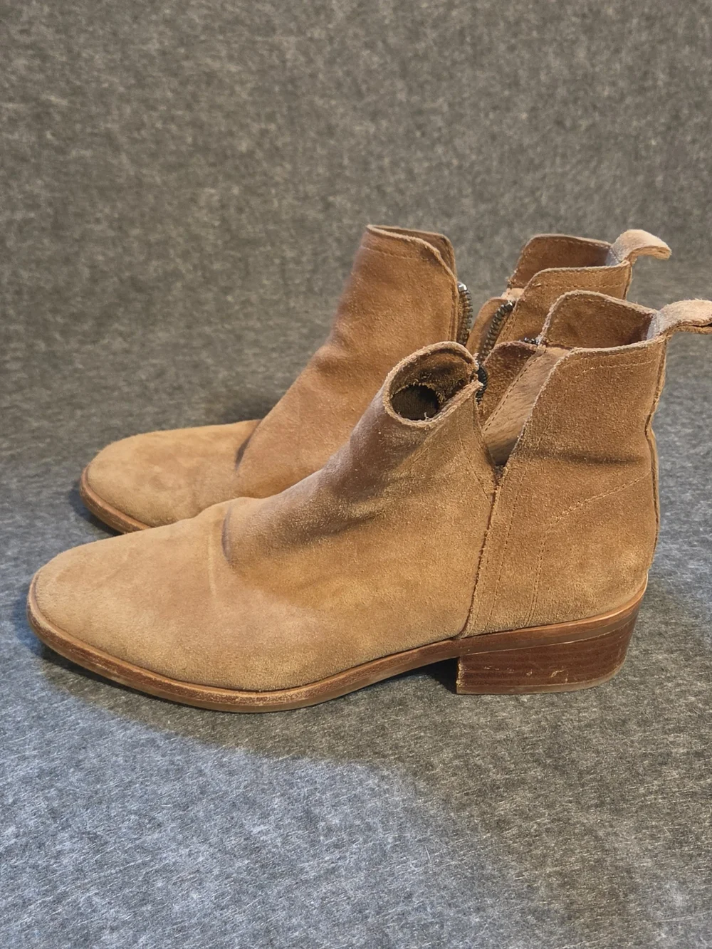 Chelsea & Violet Suede Ankle Boots in Light Brown